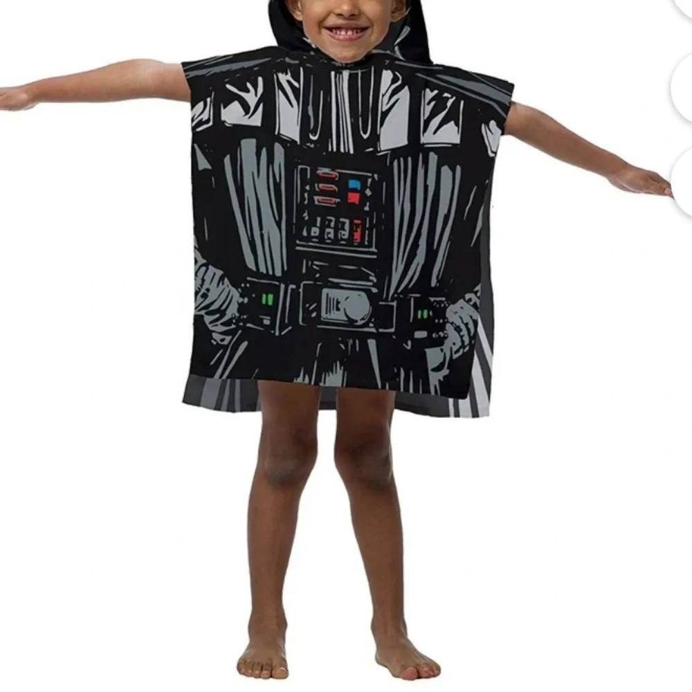 Star Wars Kids Hooded Towels Toddler Size Darth Vader & Stormtrooper Set
